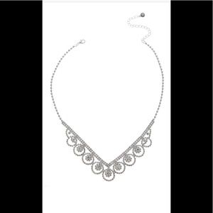 Dainty Silver Jeweled Necklace